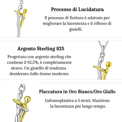 Collana “Abbraccio Eterno” in Argento 925 – Mamma e Bambino